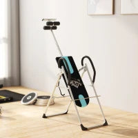 Panca a Inversione Gravitazionale Professionale Imbottita, Tavola di Inversione in Acciaio, 65x112-142x126cm