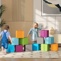 Giocattolo da Arrampicata e Gattonamento per Bambini, Mattoncini Morbidi, Morbida Schiuma EPE, 1-3 anni, 20x20x20 cm, Multicolore