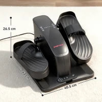 Mini pedaliera, 12 velocità, display LED, telecomando, antiscivolo, portatile, in metallo e plastica, Nero