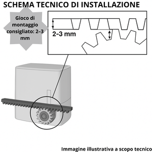 Cremagliera vds 216/1 nylon rinforzato per cancelli scorrevoli automatizzati