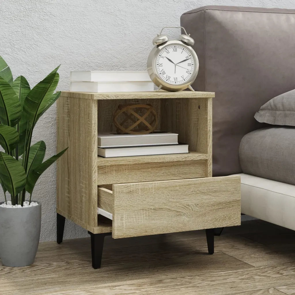 Comodino Rovere Sonoma 40x35x50 cm 821816