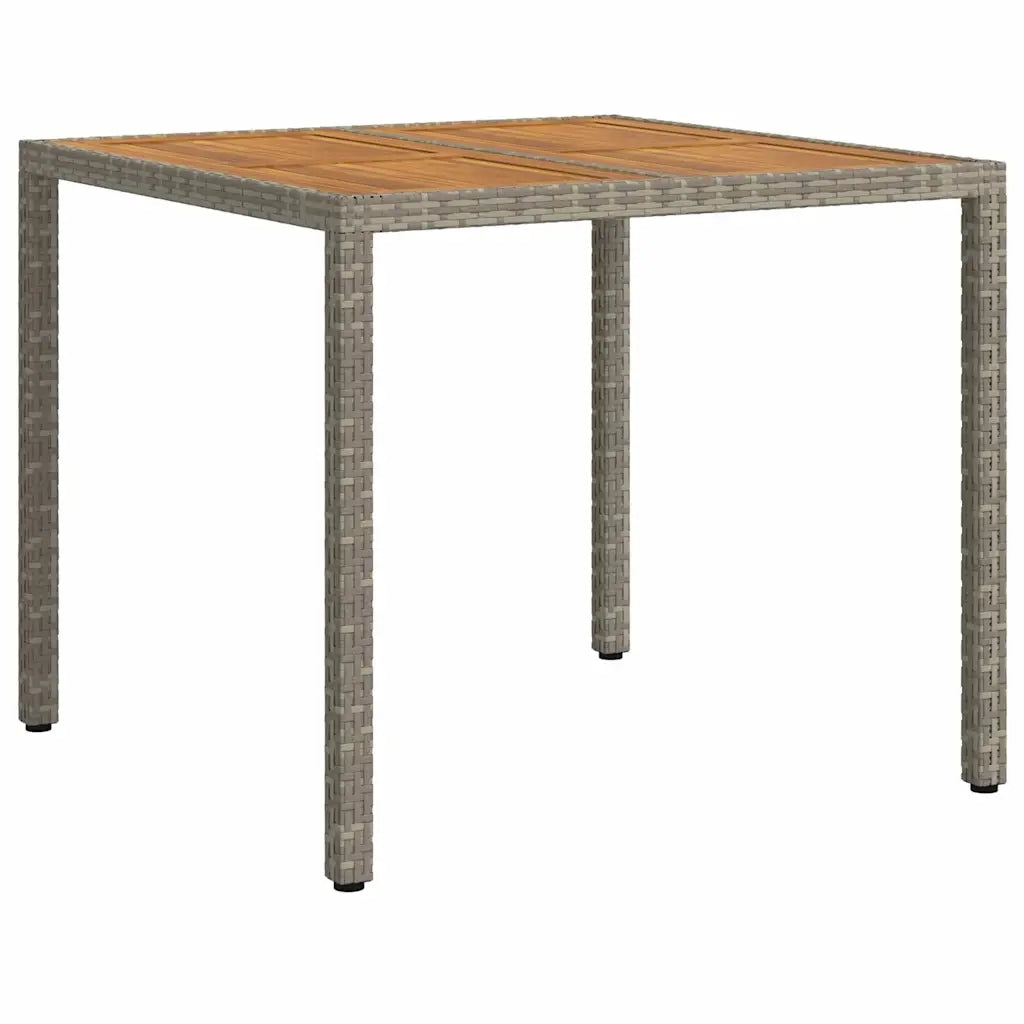Tavolo da Giardino Grigio 90 x 90 x 75 cm polyrattan