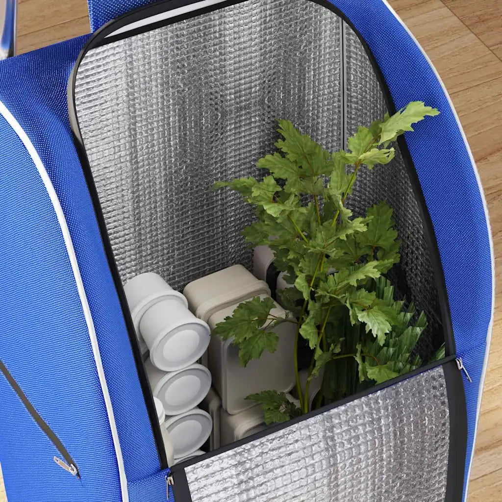 Carrello della spesa Blu 39,5 x 33 x 93 cm Tessuto Oxford 42002341