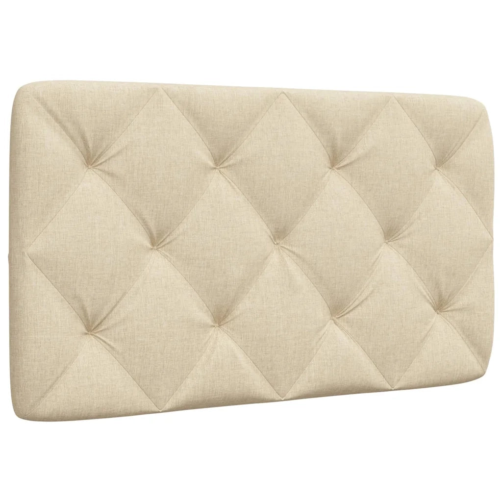 Coussin de tête de lit crème 80 cm tissu
