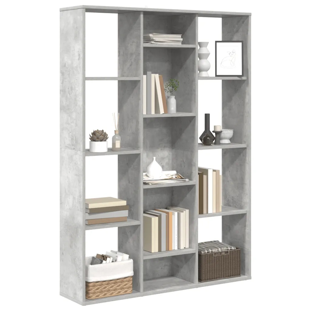 Libreria/Divisorio Grigio Cemento 100x24x140 cm in Multistrato 800445