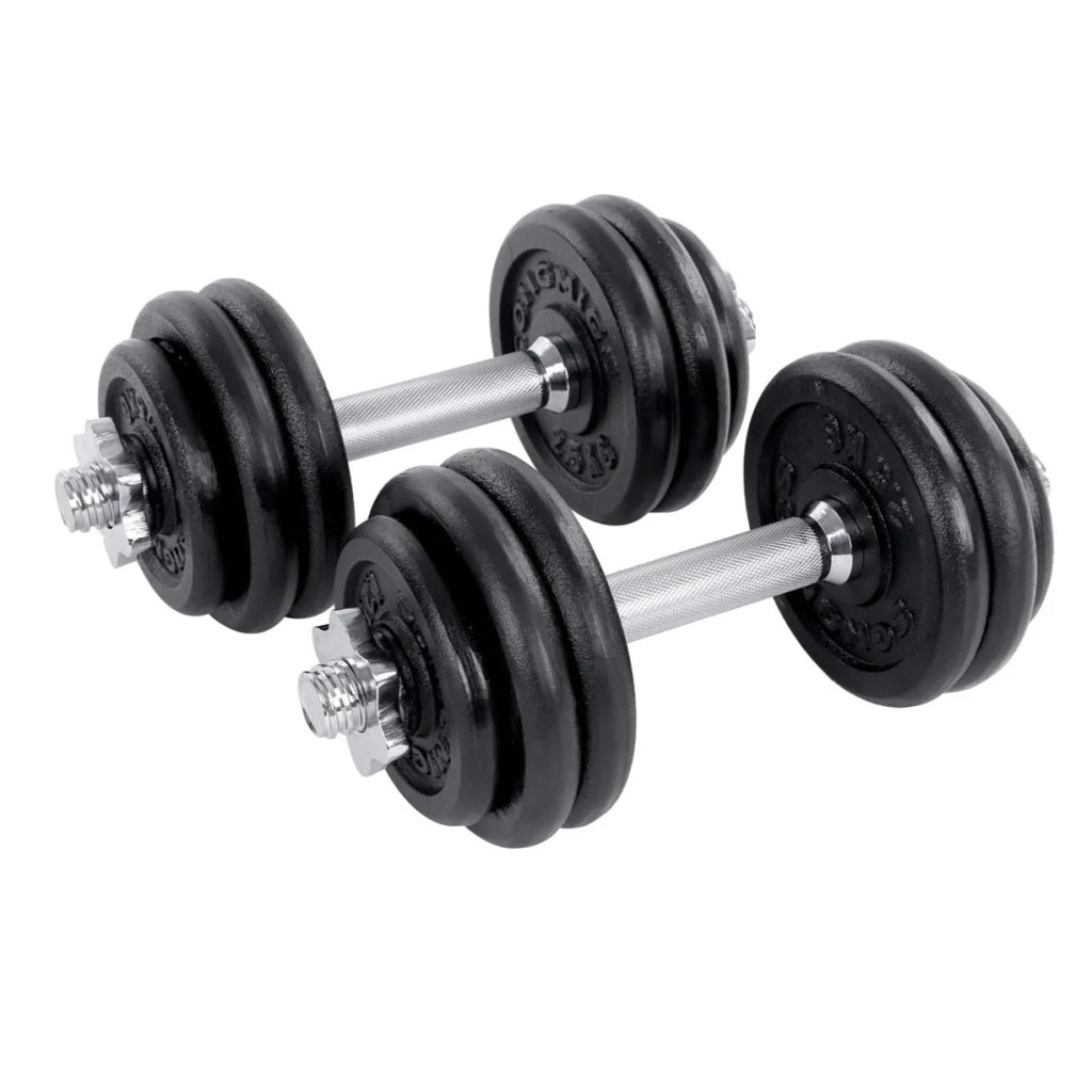 Set di manubri per allenamento con pesi con barra di estensione da 30 kg per uomini e donne bodybuilding aumento di massa sport fitness nero 12_0002026