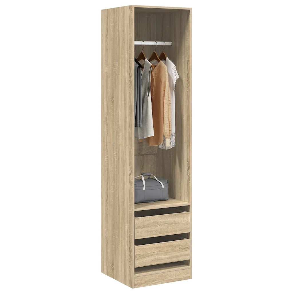 Armadio Cassetti Rovere Sonoma 50x50x200 cm Legno Multistrato CFW8426655