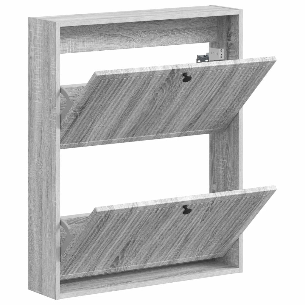 Mobiletto per Scarpe da Muro EDE 71 x 17 x 86 cm Sonoma grigio 895981