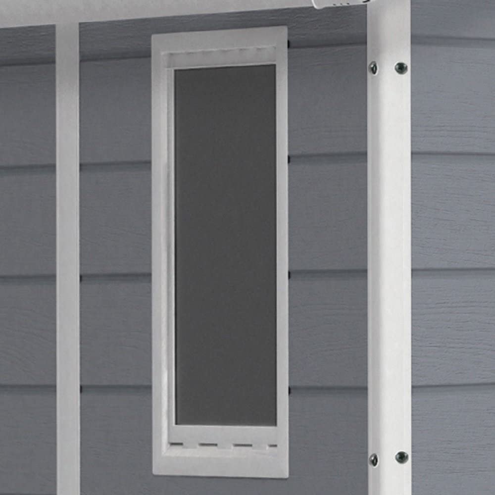 Casetta da Giardino Porta Attrezzi 185,8x236,8x227 cmin Resina Effetto Legno Keter Manor 6x8 Grigia