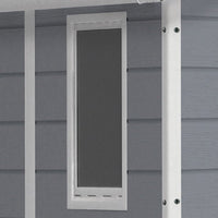 Casetta da Giardino Porta Attrezzi 185,8x236,8x227 cmin Resina Effetto Legno Keter Manor 6x8 Grigia
