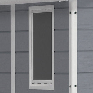 Casetta da Giardino Porta Attrezzi 185,8x236,8x227 cmin Resina Effetto Legno Keter Manor 6x8 Grigia