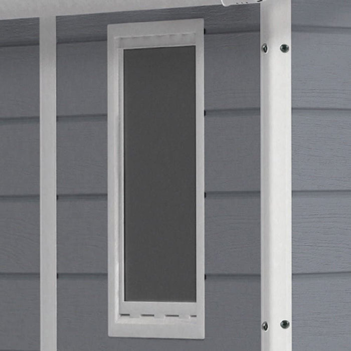 Casetta da Giardino Porta Attrezzi 185,8x236,8x227 cmin Resina Effetto Legno Keter Manor 6x8 Grigia