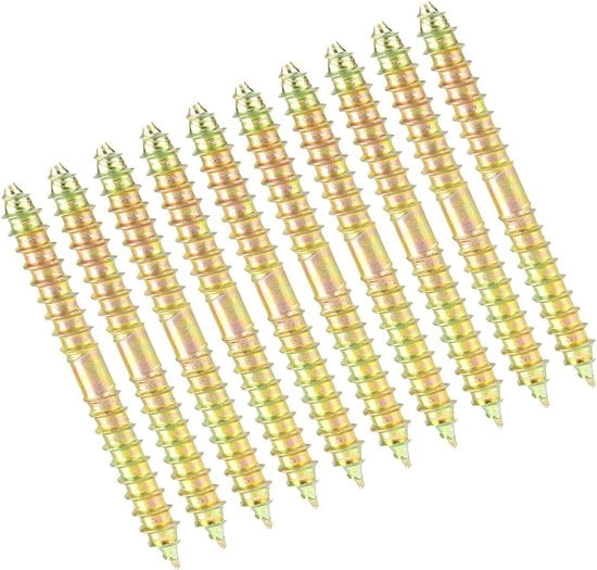 Deuvelschroeven per connessione di mobili in legno, 10 pezzi, 6 x 60 mm, legno su legno