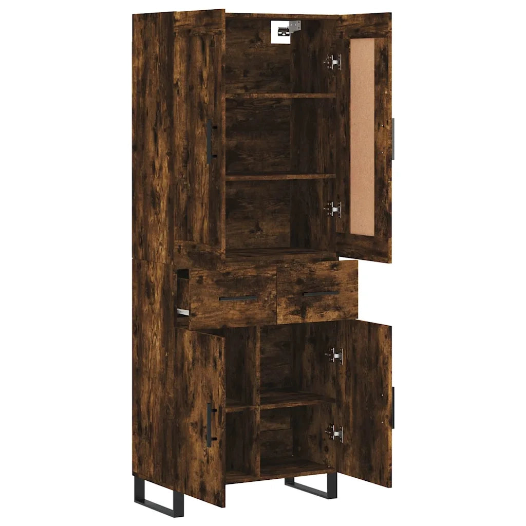 Credenza Rovere Fumo  69,5x34x180 cm in Legno Multistrato 3199902