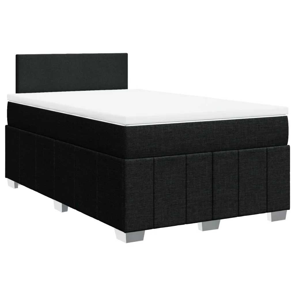 Giroletto a Molle con Materasso Nero 120x190 cm in Tessuto 3287002