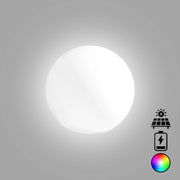 Lampada sfera di design Ø50 in polimero luce multicolor con bateria e solare per interno ed esterno - Made in Italy - Monacis