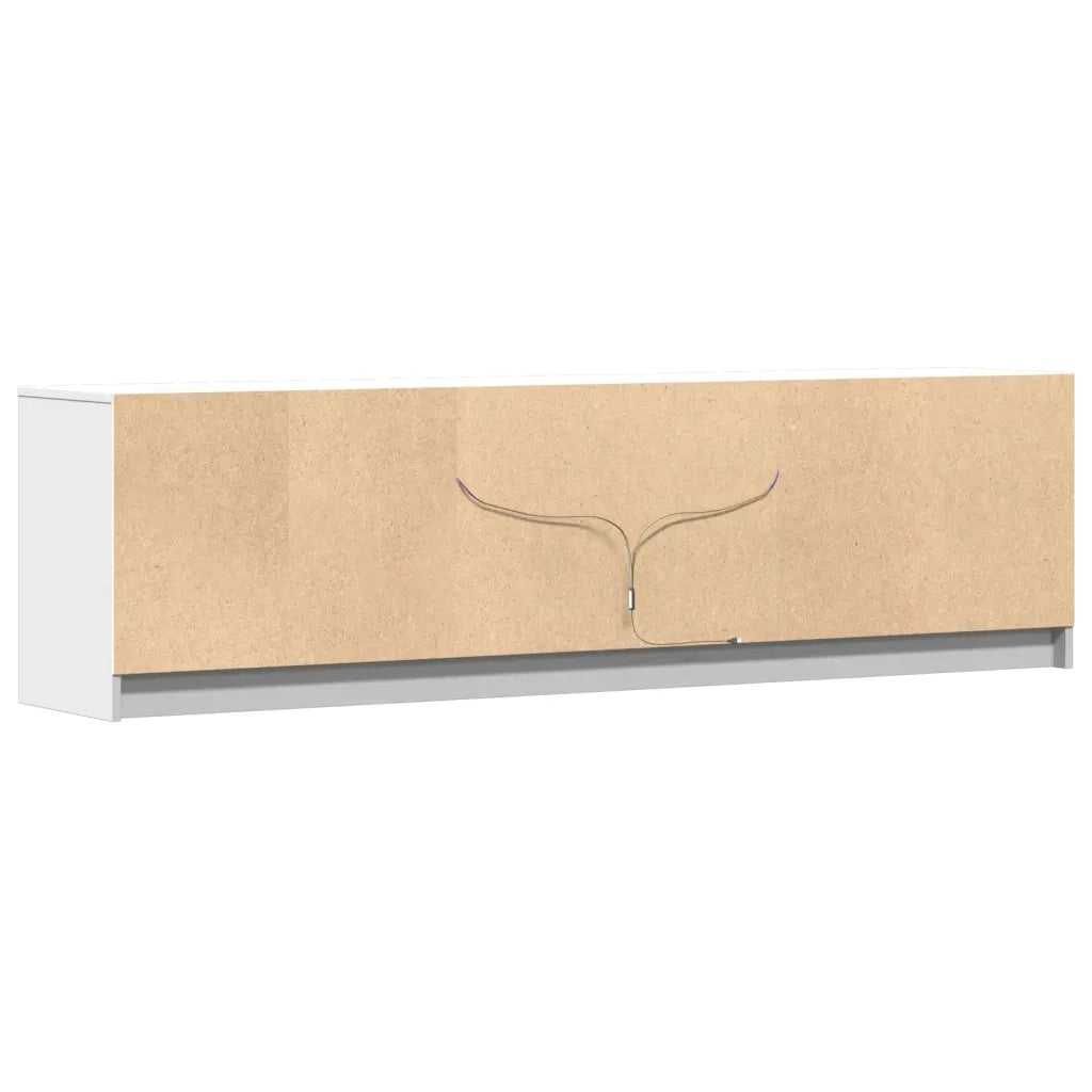 vidaXL Mobile Porta TV con LED Bianco 180x34x50cm in Truciolato