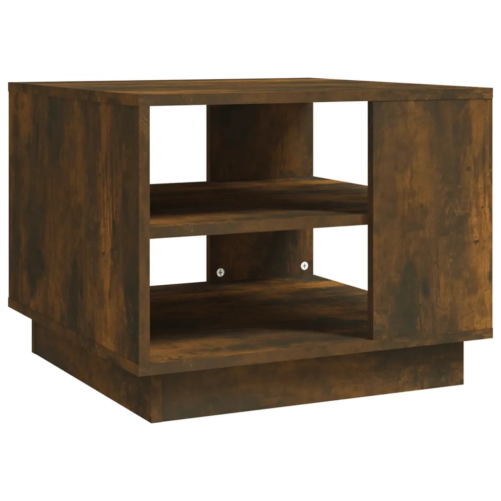 Tavolino da Salotto-Tavolino da soggiorno-Tavolo Rovere Fumo 55x55x43 cm in Truciolato