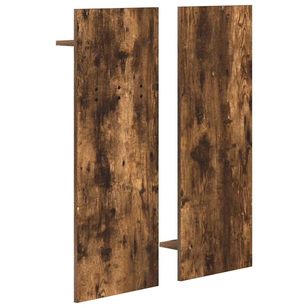 vidaXL Appendiabiti a muro con lo scaffale Rovere fumo 70 x 10 x 90 cm