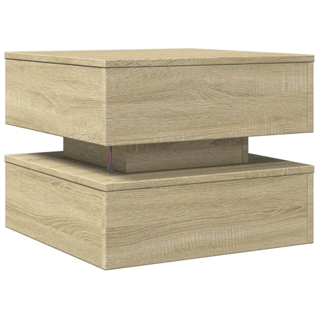 Tavolino da Salotto-Tavolino da soggiorno Gambe in Metallo Rovere Sonoma 50x50x40 cm 569728