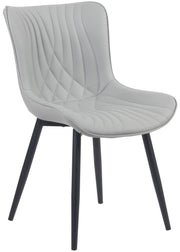 Sedia Brady grigio,Finta pelle
