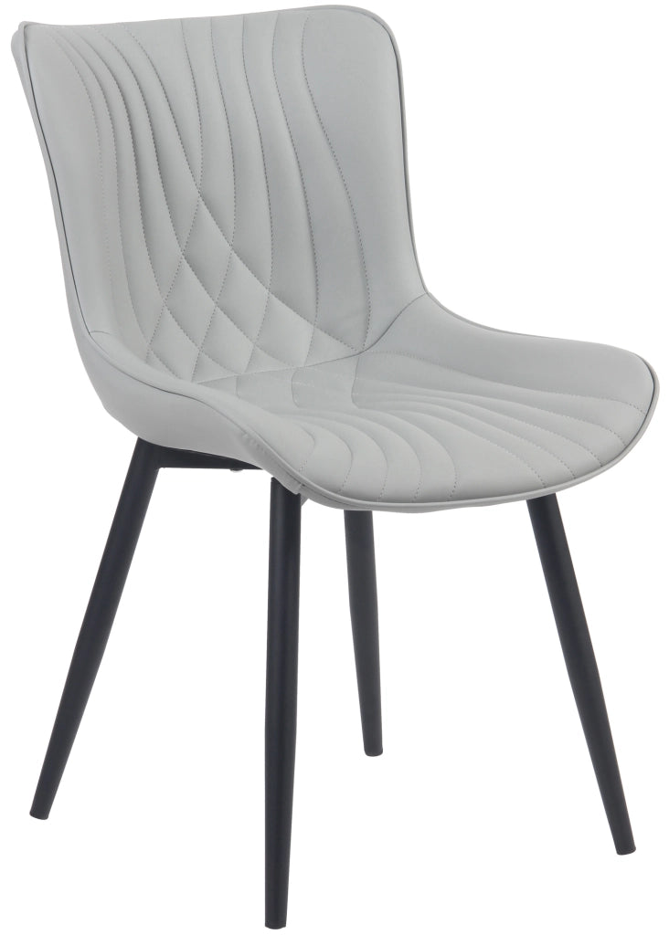 Sedia Brady grigio,Finta pelle