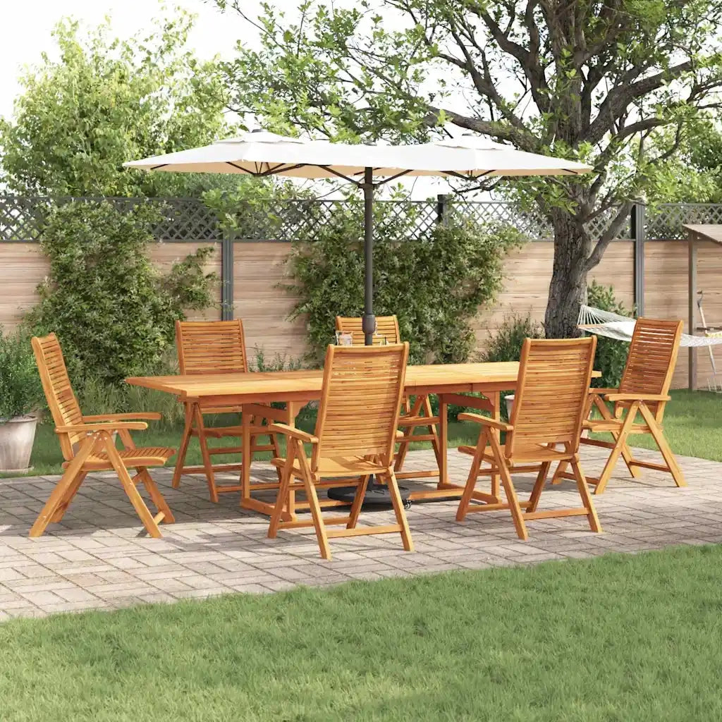 Set da Pranzo per Giardino 7 pcs Marrone
