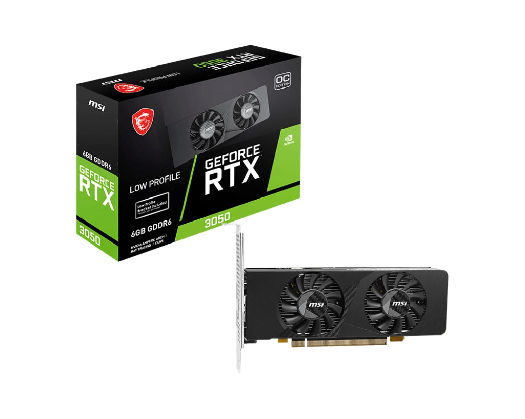 Svga msi geforce rtx 3050 lp e 6g oc nvidia pcie4.0 6gddr6 96bit 1507mhz 2xhdmi 1xdl-dvi 1xdp lp + brackets 2slot - 912-V812-213