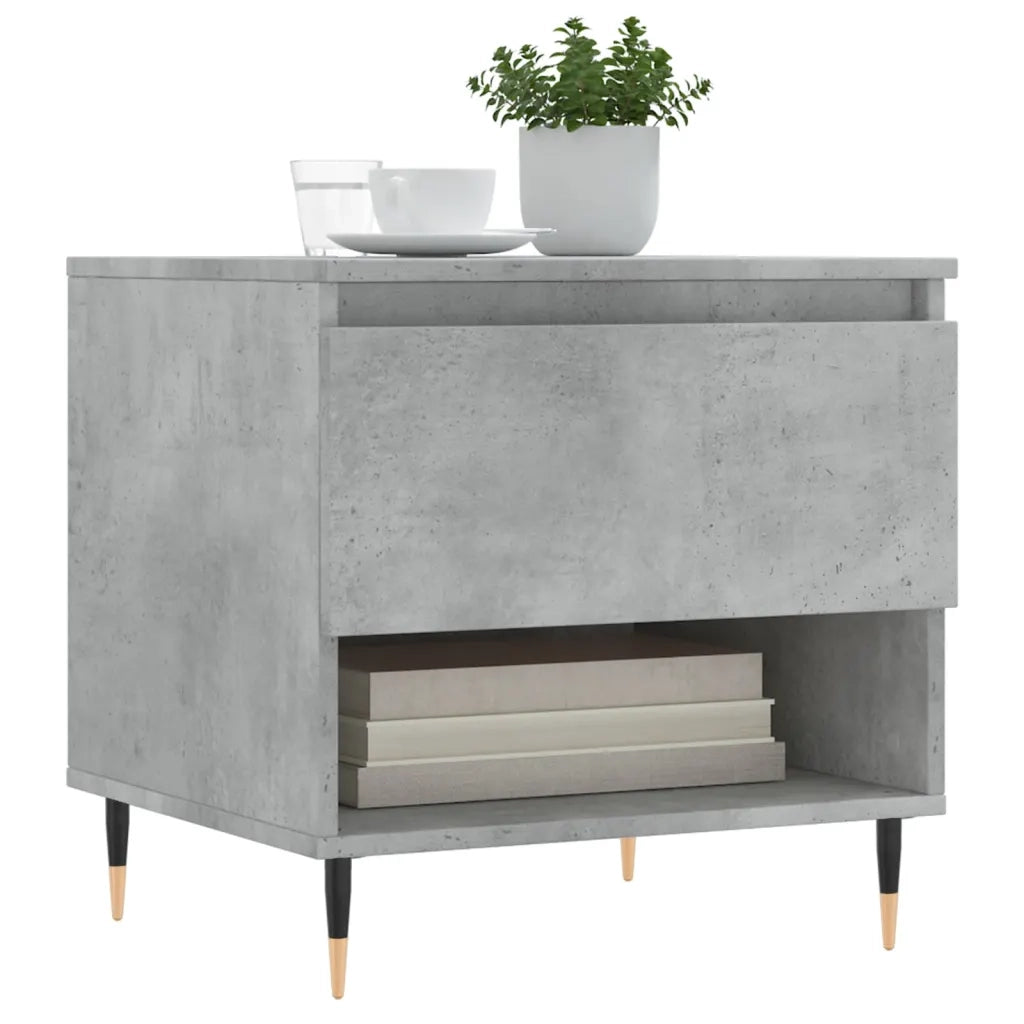 Tavolino da Salotto Grigio Cemento 50x46x50cm Legno Multistratocod mxl 78890