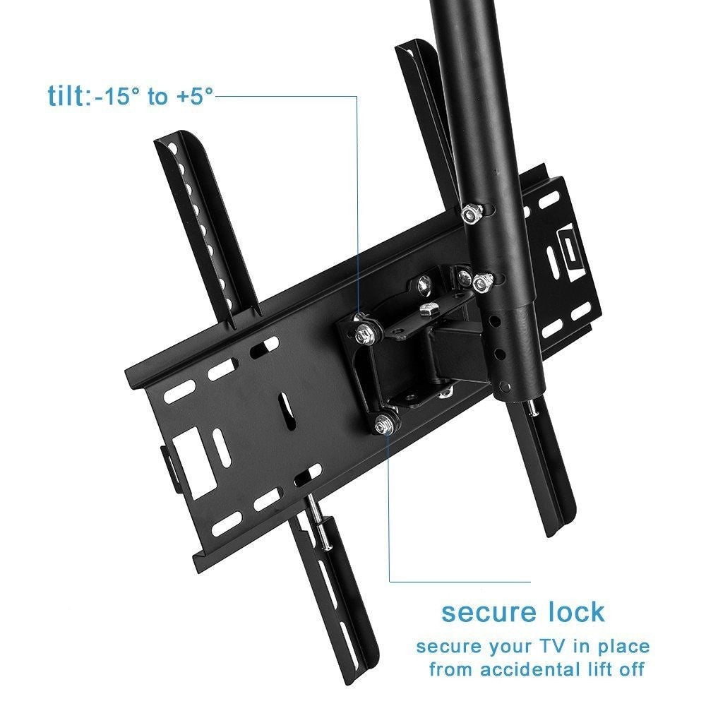 Trade Shop - Staffa Porta Tv Monitor Da 37" A 55" Supporto Parete Soffitto 360° Fino 50kg -