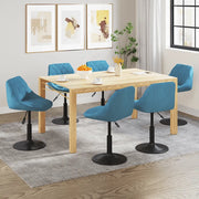 Sedie da Pranzo Girevoli 6 pz Blu in Velluto 3088806