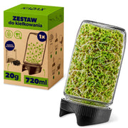 KADAX Zestaw Słój Anna 720ml fi82 TO-720 Franko + Plastikowa zakrętka do słoików fi82, kiełkownica K17503