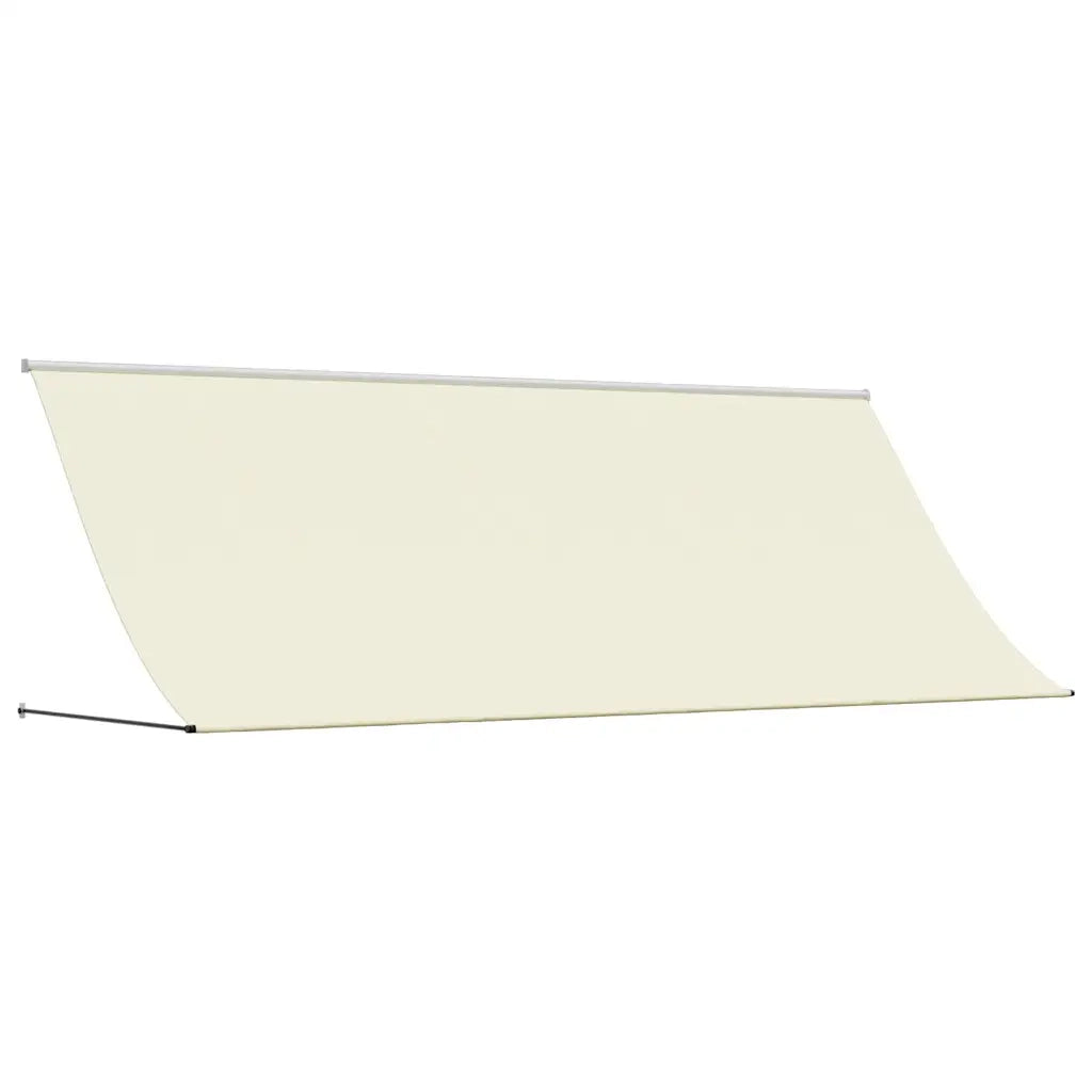 Tenda da Sole Retrattile Crema 350x150 cm in Tessuto e Acciaio 368762