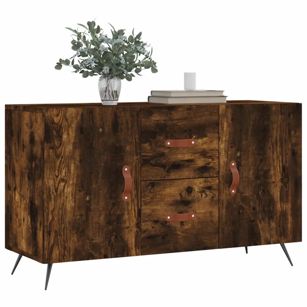 Credenza | Madia | Buffet da pranzo | Armadio da pranzo Rovere Fumo 100x36x60 cm in Legno Multistrato