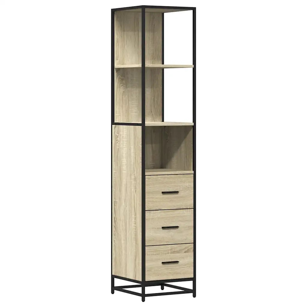 Armadietto Bagno | Armadio da bagno Rovere Sonoma 35x37,5x166 cm Legno Multistrato