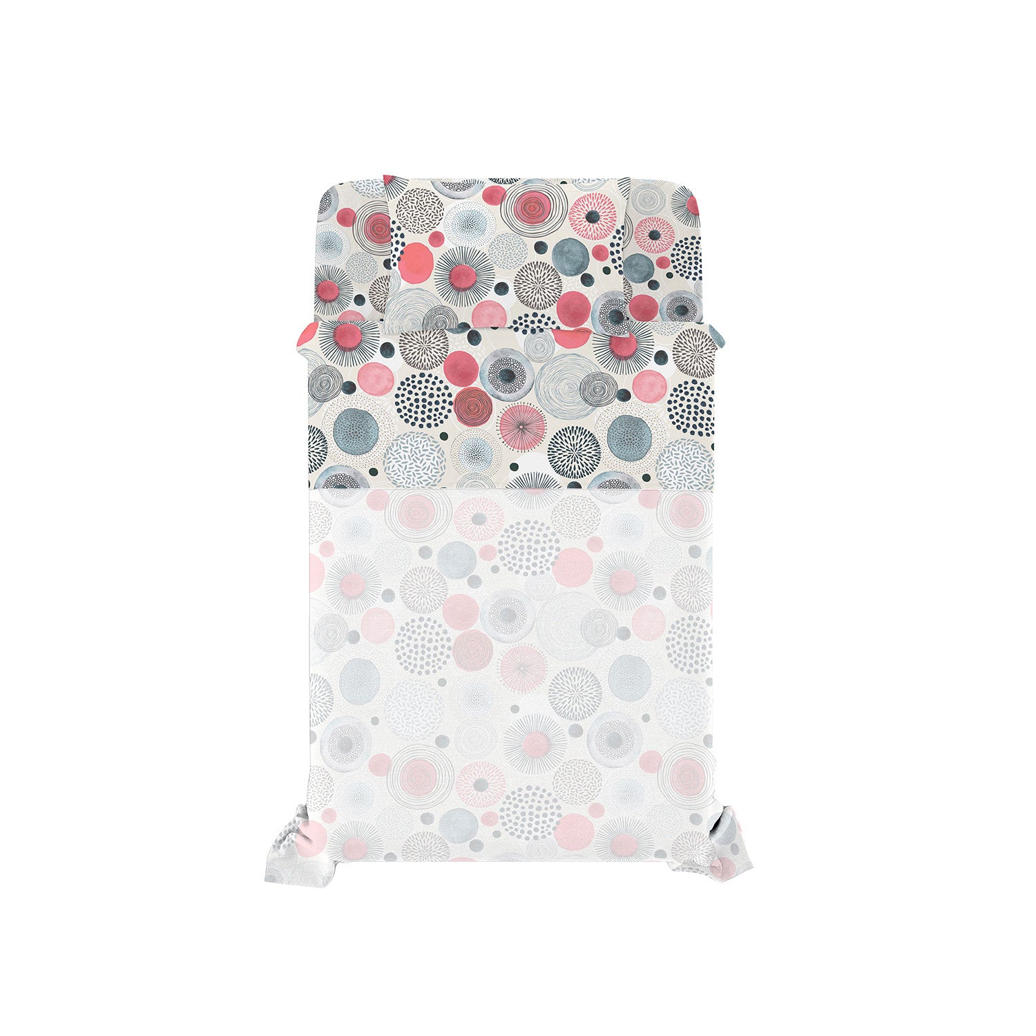 Set Lenzuola Singolo con Stampa Sopra Sotto e Federa Linea River Elba