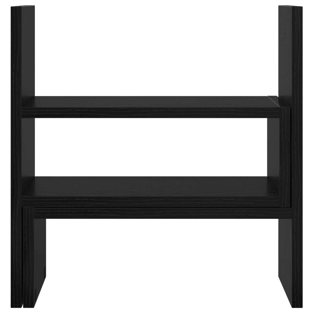 Supporto per Monitor da Scrivania Rovere Nero 40 x 17 x 41 cm