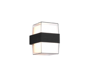 Applique Parete Led Esterno Doppio Diffusore Quadrato Antracite Molina GD Trio