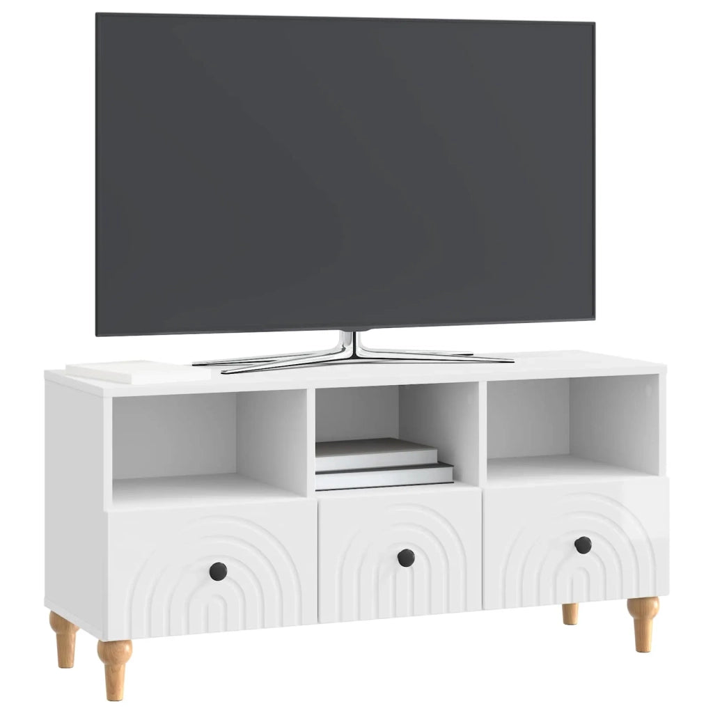 Mobile TV 102 x 34,5 x 50 cm Bianco Lucido Legno ingegnerizzato 894219