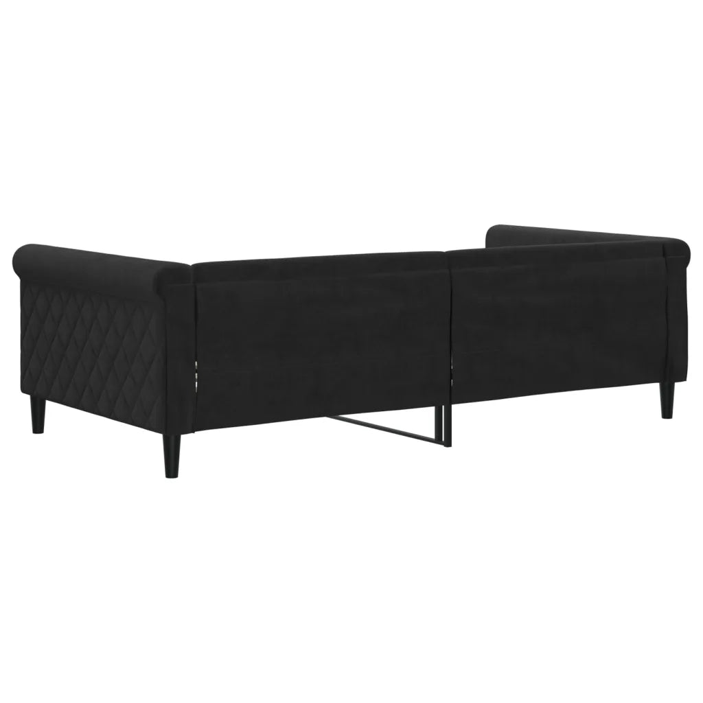 vidaXL Letto da Giorno Nero 100x200 cm in Velluto