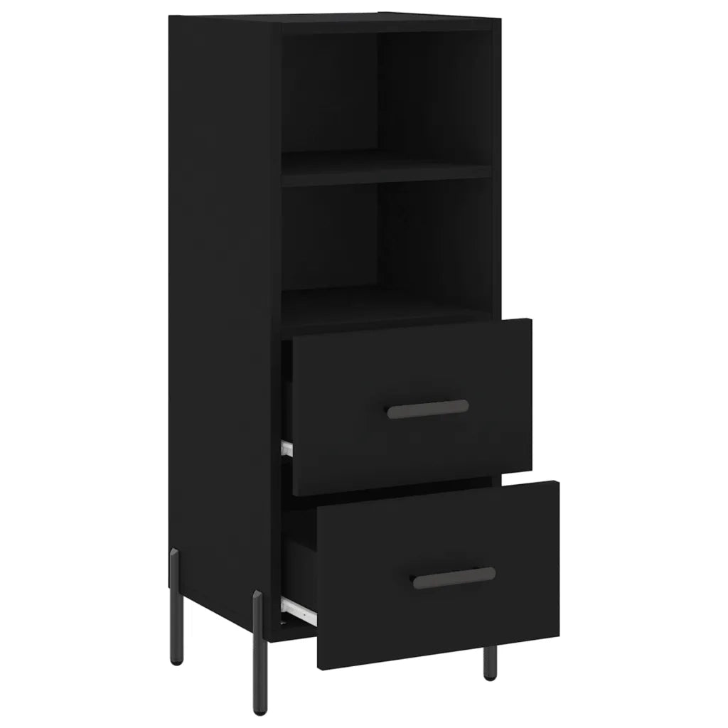 Credenza Nero 34,5x34x90 cm in Legno Multistrato 828677