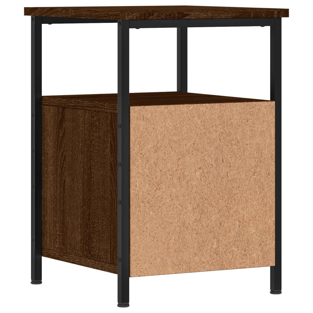Set di 2 Comodini | Armadio da Notte | Mobiletto da notte Rovere Marrone 34x35,5x50 cm in Legno Multistrato