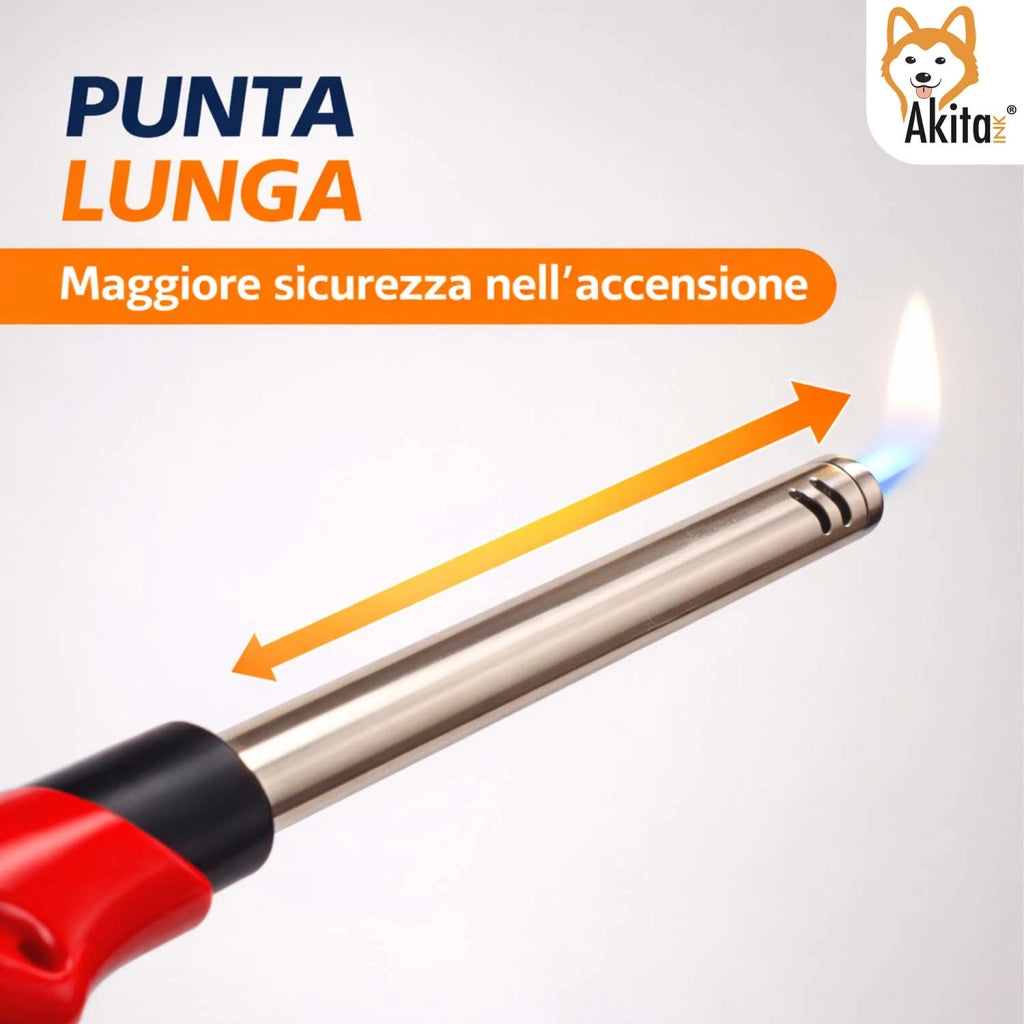 Akitaink 5 Accendini Accendigas Ricaricabili Lunghi