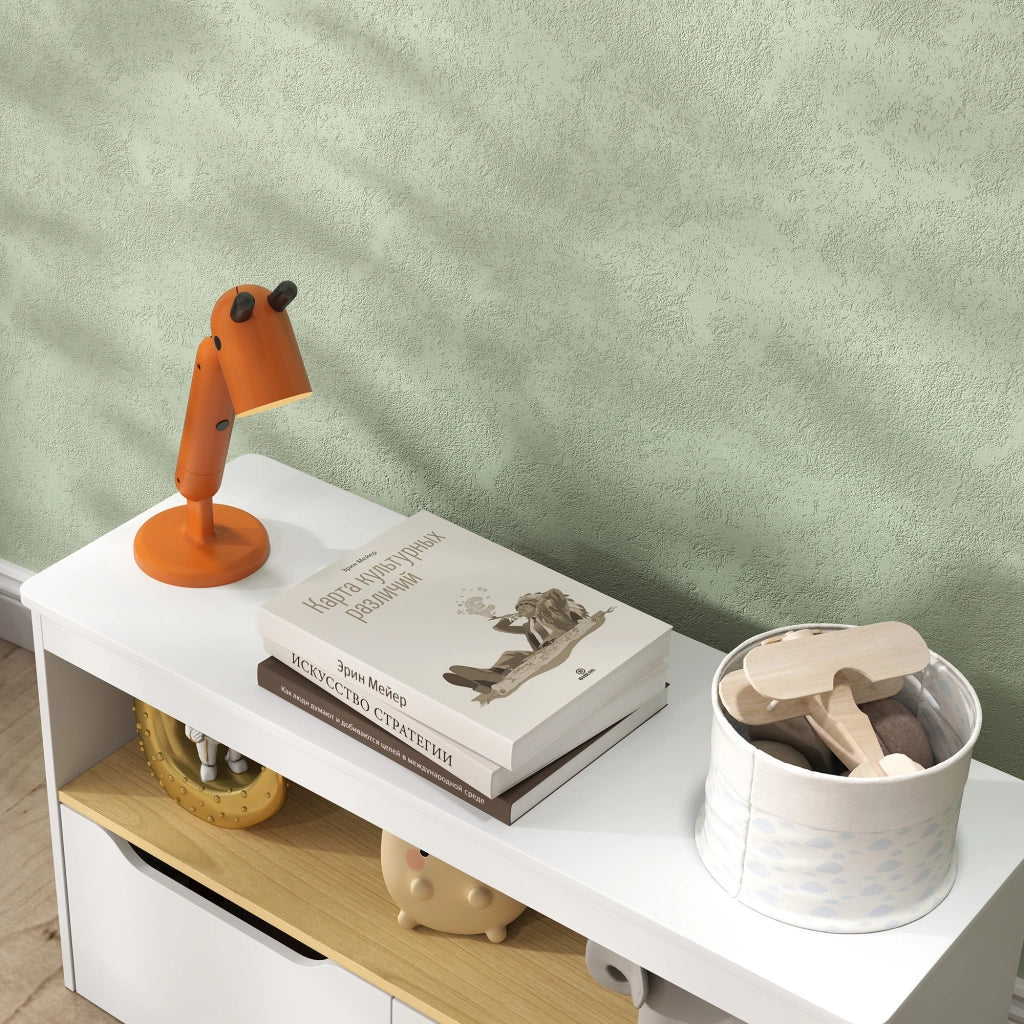 Scaffale per giocattoli bambini ¨C zephmum ¨C 2 cassetti, bianco, 80x30x45 cm