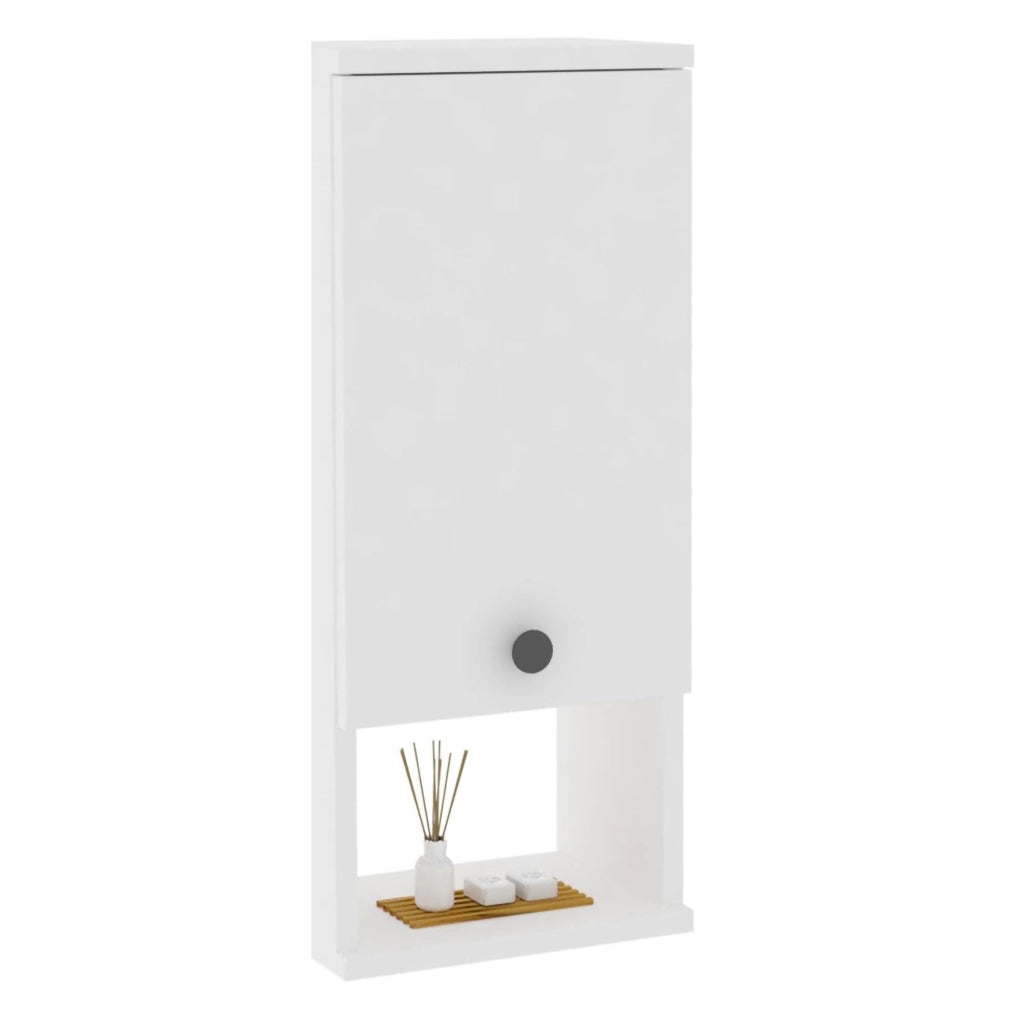 Tarano, Mobile Pensile 2 Ripiani, 30x71h cm Bianco