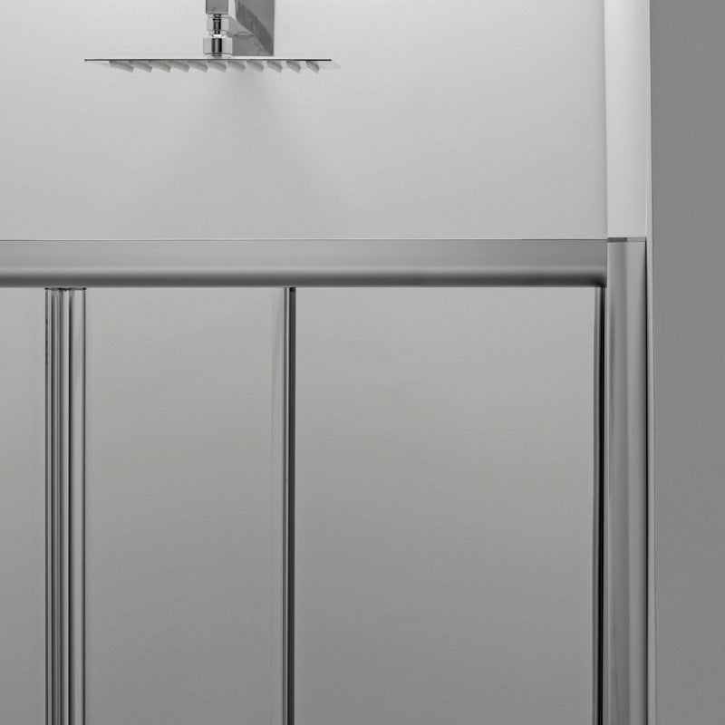Box Doccia a Libro 70X100 cm Cristallo Trasparente 6 mm