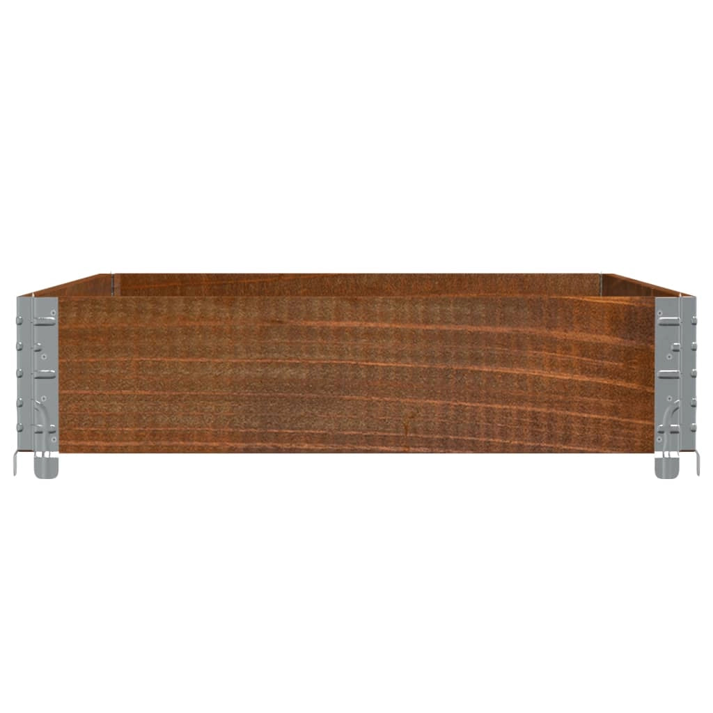 Vassoio per fioriera aiuola rialzata piante fiori terrazza giardino 120 x 80 cm legno massello di pino marrone 02_0037408