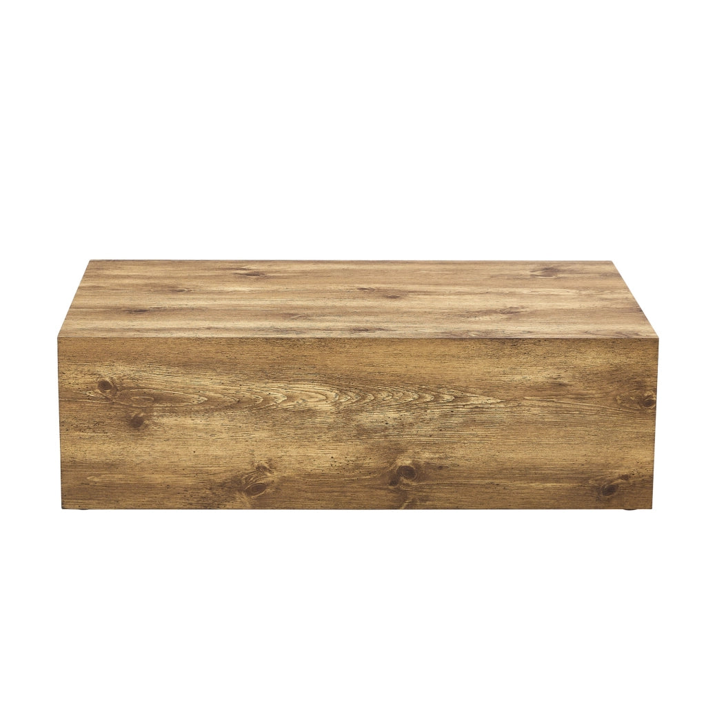 Tavolino da caffè 90x50x30 cm rettangolare senza montaggio in MDF naturale