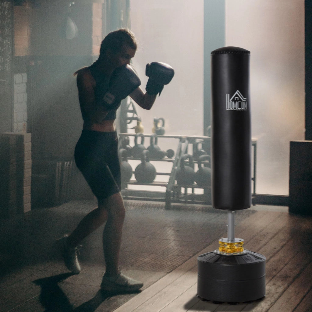 Sacco da boxe autoportante 170cm ¨C Xylo ¨C Base a ventosa nero adulti allenamento MMA