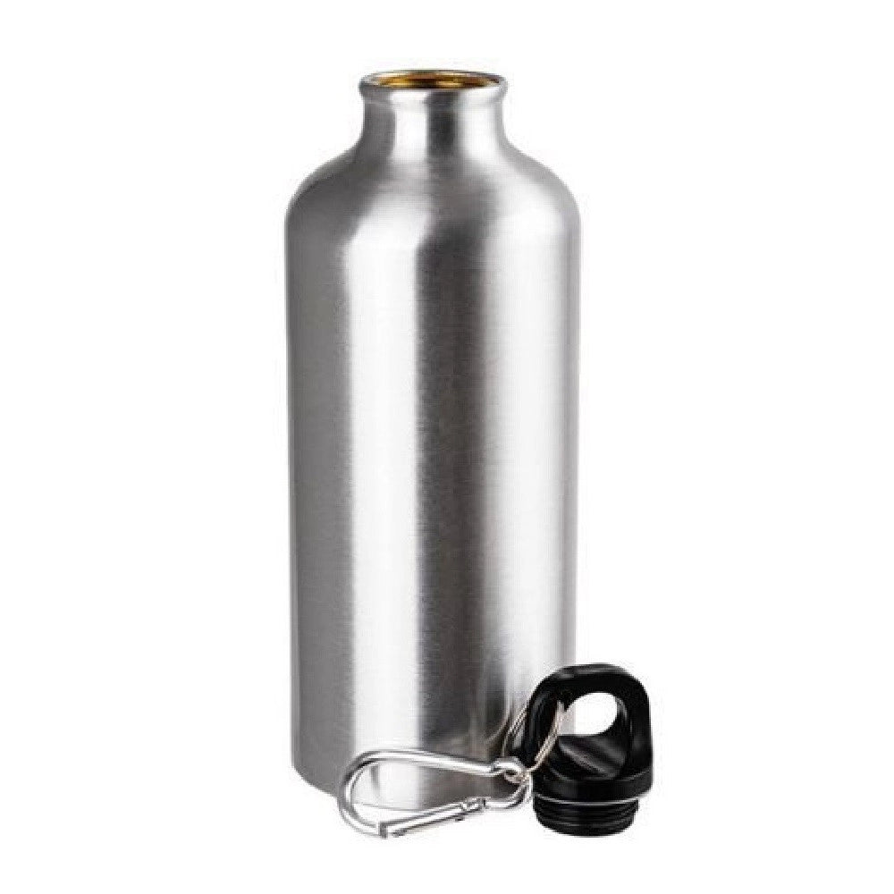 Trade Shop - Borraccia Bottiglia In Alluminio Con Moschettone Capacità 600ml 7.3x21cm 0224858 -
